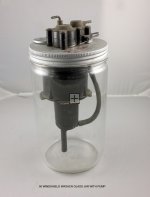 1956 CADILLAC OEM WINDSHIELD WASHER GLASS JAR W/PUMP