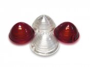 1958 CADILLAC RED & CLEAR TAIL LIGHT LENS - SET OF 4