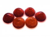 1958 CADILLAC RED & AMBER TAIL LIGHT LENS - SET OF 6