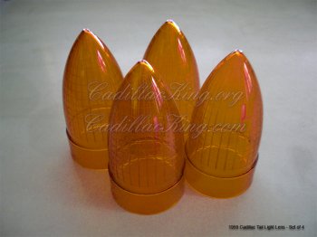 1959 CLASSIC AMBER TAIL LIGHT LENS - SET OF 4